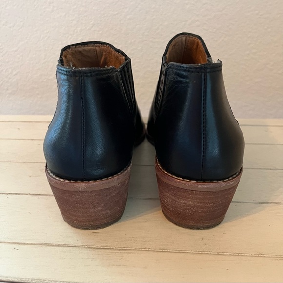Madewell Sonia Black Leather Low Ankle Chelsea Boots Booties - Picture 9 of 12